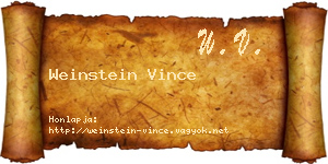 Weinstein Vince névjegykártya
